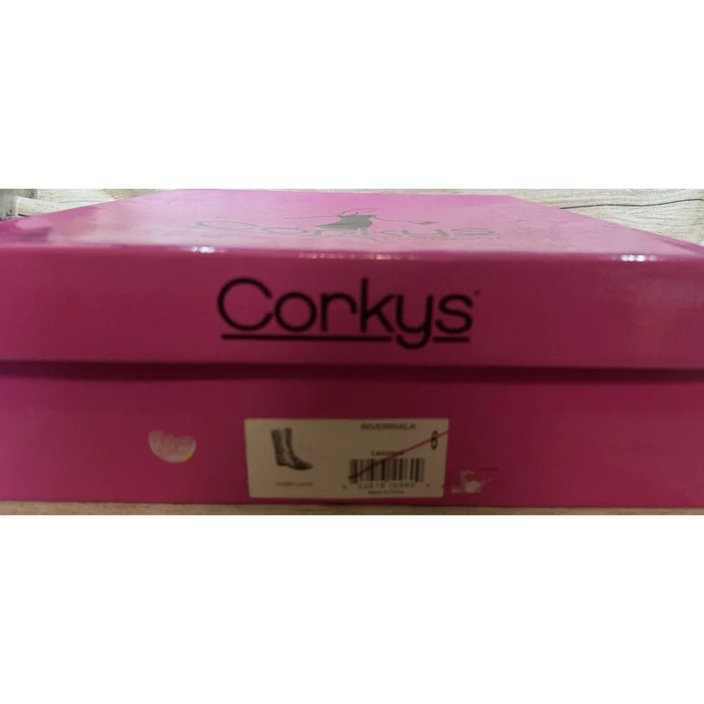 NEW Corkys Riverwalk Leopard Tall Muck Slip On Rain Boots Shoes Sz 6 NIB